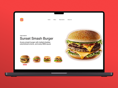 Burger King burger website food website landing page ui ui design user interface web design website design website ui design