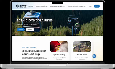 Homepage Design for Silver Mountain Resort Website