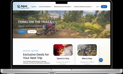 Homepage Design for Silver Mountain Resort Website