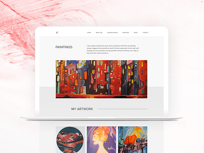 Web design and development for a female artist artist website female artist website feminine web design gallery webdesign painter web design wordpress elementor