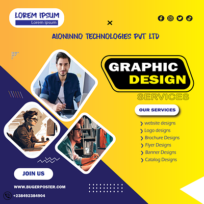 Graphic Designer Poster Design animation branding design graphic design ill illustration logo ui ux vector