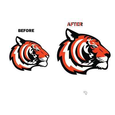 Vectorize Tiger & Image Tracing animation branding design graphic design ill illustration logo ui ux vector