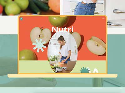 Nutri Showit Template colorful design dietician drag and drop food food blogger fun graphic design illustration nutrition nutritionist playful showit template ui web design website website builder website design website template