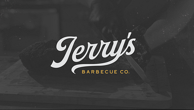 Jerry's Cover barbecue branding catering identity jerrys logo meat smokehouse vintage