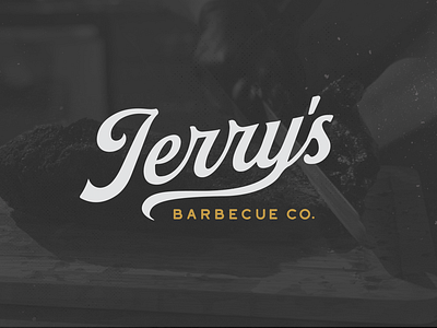 Jerry's Cover barbecue branding catering identity jerrys logo meat smokehouse vintage