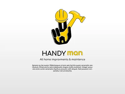 House service company logo graphic design handy logo logo design tools logo