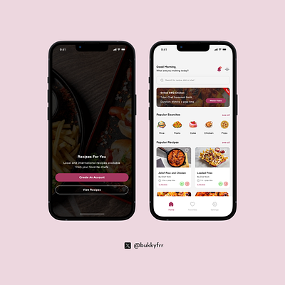 Recipe App design ui ux