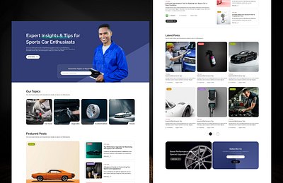 Mechanic Blog Listing Page graphic design shopify ui web design