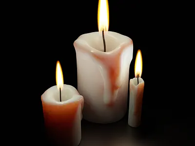3D candle 3d 3d candle visualization blender 3d