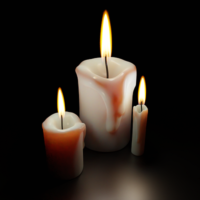 3D candle 3d 3d candle visualization blender 3d