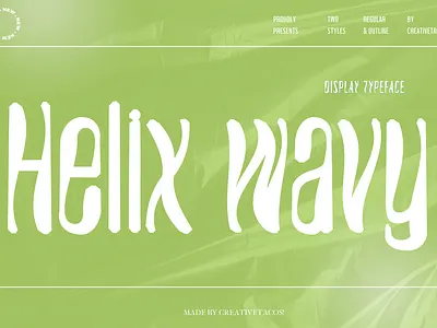 Helix Wavy Futuristic Font vibrant fonts