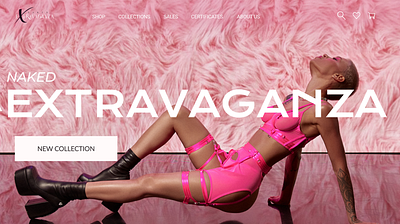 E-commerce site of Lingerie store Naked Extravaganza branding design development landing page ui web web design