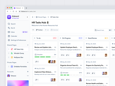 Klaboard - Task Management Dashboard brand identity branding card dashboard design kanban minimalist productivity project management project management web task task management task management web task tracker to do todolist ui ux website work