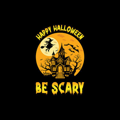 HAPPY HALLOWEEEN BE SCARY retro