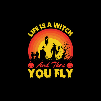 LIFE IS A WITCH AND THEN YOU FLY retro