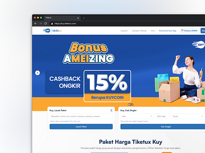 Tiketux Kuy Redesign app landing page ui website
