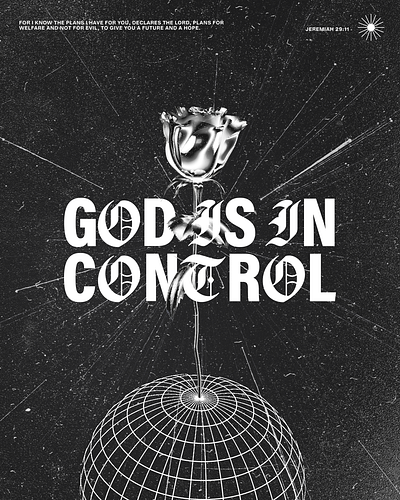 God is in control | Christian Poster christian