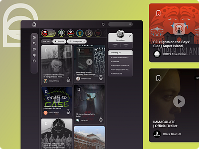 ODD UI : Horror and Mystery Community Platform ui