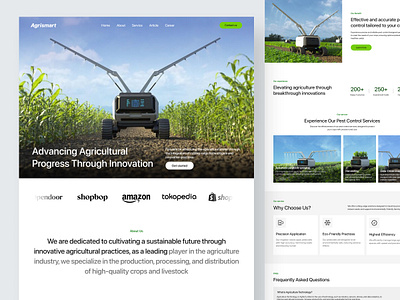 Agrismart - Agriculture Company Profile Landing Page agri agricultural agriculture agritech business export farm hero hero page import landing page testimonies web design