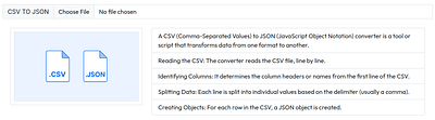 Introducing Our New CSV to JSON Converter Tool animation branding csv csvtojson design graphic design illustration logo tools typography ui upload ux vector web webdesign
