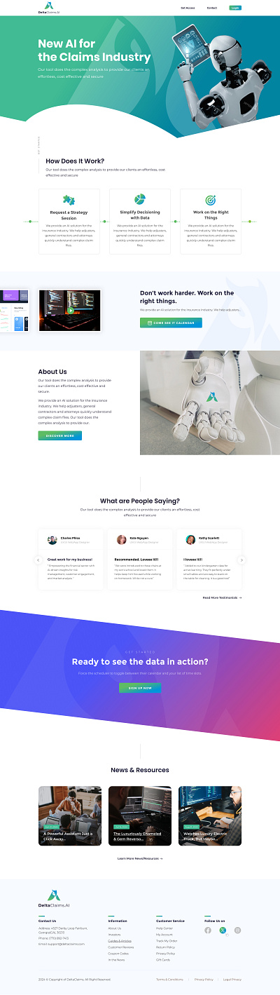 UI/UX Web Design for DeltaClaims corporate design figma design ui uiux ux design web design