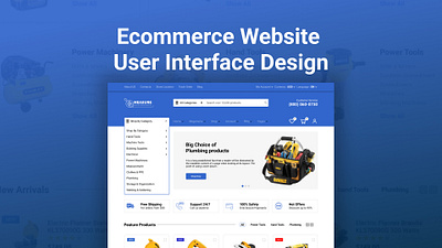 Ecomemrce Website Design For Tools Company 12 column grid bootstrap ecommerce figma responsive design ui user experience design user interface design ux design website design