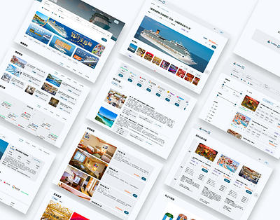 Cruise travel platform branding figma ui ux