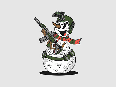 Frosty Tactical: Brand Pack Retro Illustration 1930s badge brand branding character characterdesign illustration logo logo type mascot mascot character merchandise military retro character retro illustration retro mascot snowman t shirt tactical tshirt illustration