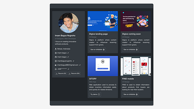 Online portfolio page dark mode dark dark mode portfolio ui web design