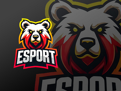 Bear Mascot Logo Esport 3d animal logo animation bear bear logo bold logo branding creative logo design esport esport logo graphic design illustration logo logo design logo inspiration mascot logo minimalist logo motion graphics ui