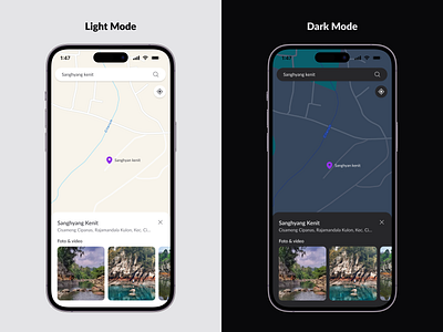 Daily UI Challenge #12 component dark mode location maps web design