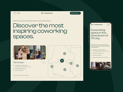 Coworking Space - Locations Page business cafe coffee coworking coworking space location detail location listing location page location single locations office product page romete work space ui uiux web design website wfh working