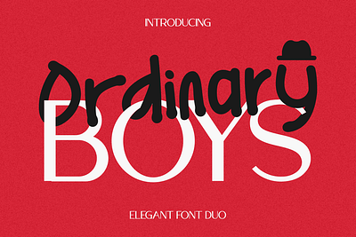 Ordinary Boys – Elegant Font Duo advertising branding creative display font elegant fashion font duo graphic design greeting card illustration invitation font logo font modern font packaging photography playful product design professional sans serif typography