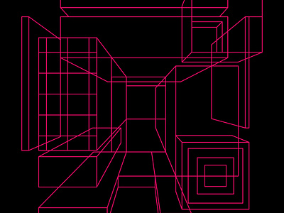 Pink Line Room black blackpink blockchain branding clean design digital editorial icon illustration line minimal nft perspective pink tezos ui vector web3 wireframe