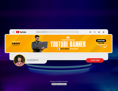 Abstract Youtube Banner Design abstract banner channel channel art cover header logo new channel youtube youtube banner youtube banner design