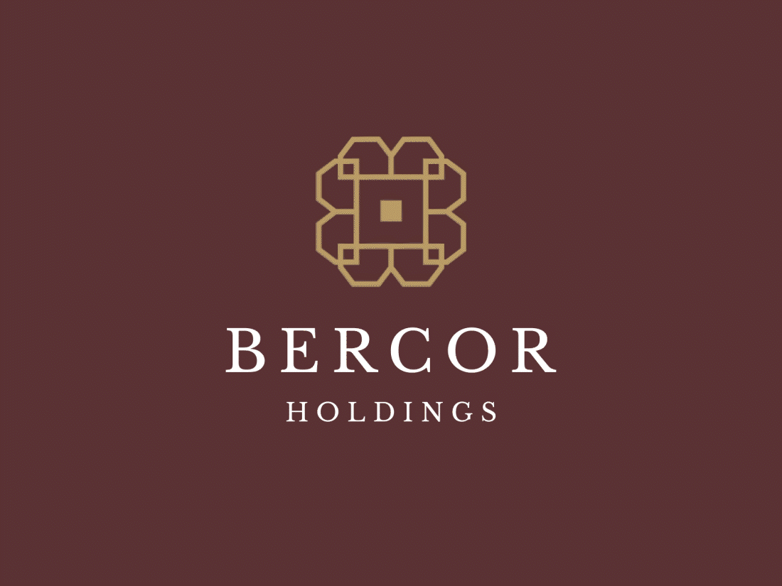 Bercor Holdings Logo (Alternative) balanced brand brand and identity brand guideline brand identity branding corporate flower gold investment letter b luxury brand luxury logo metal minimalism palladium platinum rhodium silver