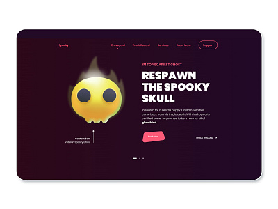 Halloween Website dark dark theme design graphic design halloween illustration landing page design minimal mode ui ux web web design website