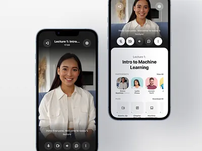Lecture page attachments call chat course education files ios lecture machine learning meetings mobile participants product seminar swift transcript ui ux video