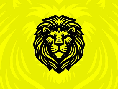 Lion branding logo yellow