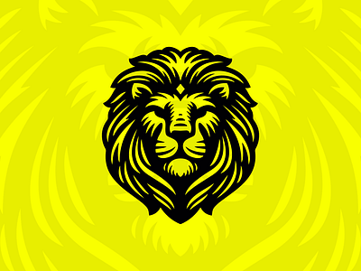 Lion branding logo yellow