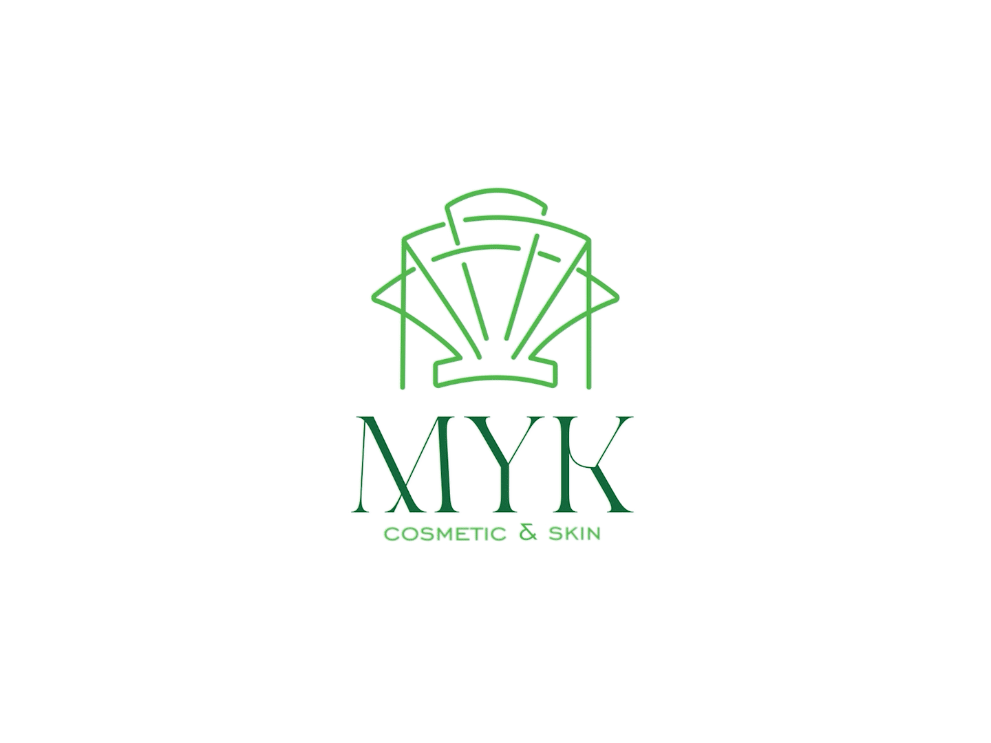 Logo Animation for Cosmetic & Skin MYK animated logo animation branding cosmetic design graphic design green illustration logo logo animated logo animation mehraabi morph motion graphics motion ui outline skin ui vector