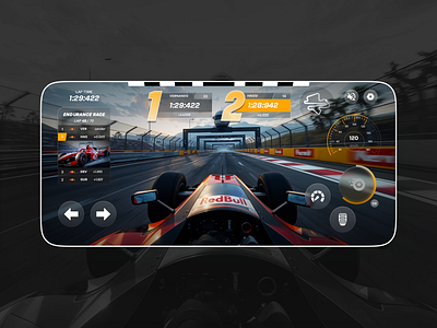 Racing Maniac - Game Mobile Design concept element game design f1 game figma game design game ui design homepage mobile mobile app racing game racing hud realistic game ui ui design user interface