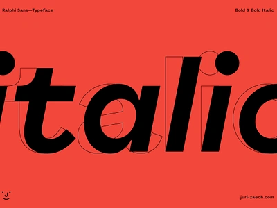 Ralphi Sans Variable Typeface black design font geometric italic red type typeface typography variable