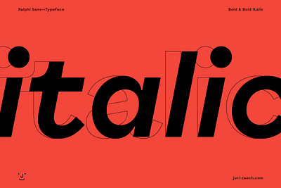 Ralphi Sans Variable Typeface black design font geometric italic red type typeface typography variable