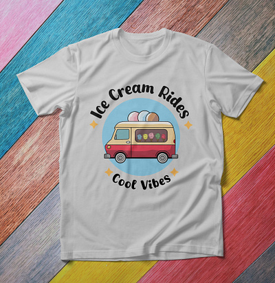 ice cream van t shirt design design graphic design ice cream van t shirt illustration t shirt t shirt design