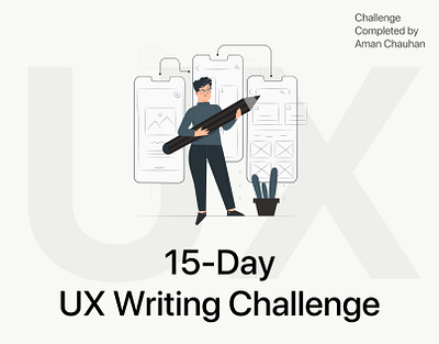 15-Day UX Writing Challenge app design challenge content design copywriting digital product design onboarding experience ui user experience ux writing