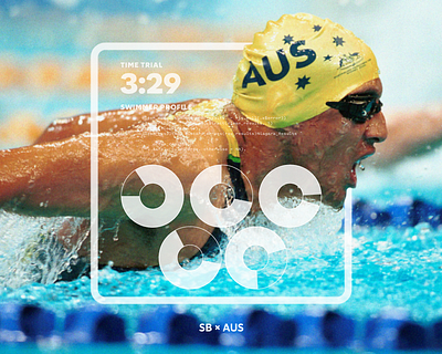 Swimming Australia x Slalom Build graphic design