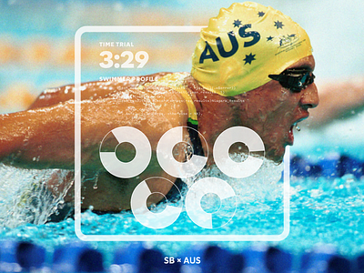 Swimming Australia x Slalom Build graphic design