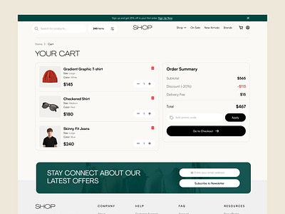 Cart page design UI add to cart add to cart page cart cart page cloth clothing website ecommerce cart page minimal shop store web design website design