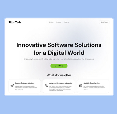 Software solutions website hero section herosection itcompany landingpage softwarecomapny softwaresolutionslanding page websdesign